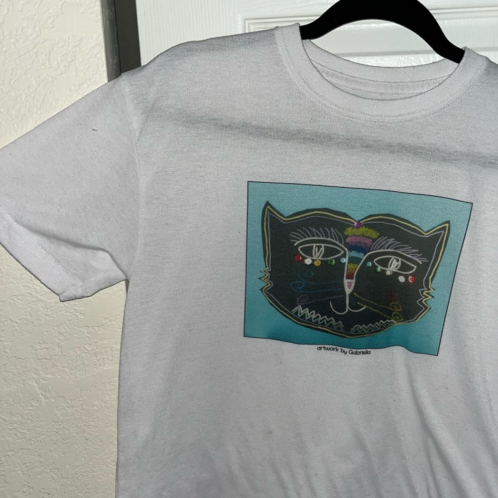 White Graphic Art Tee